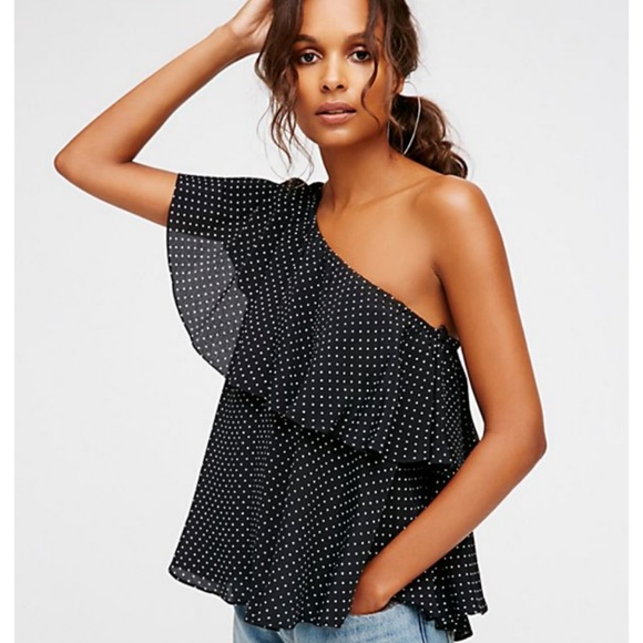 Free People Tops - Free People Delacy One Shoulder Top Size S NWT